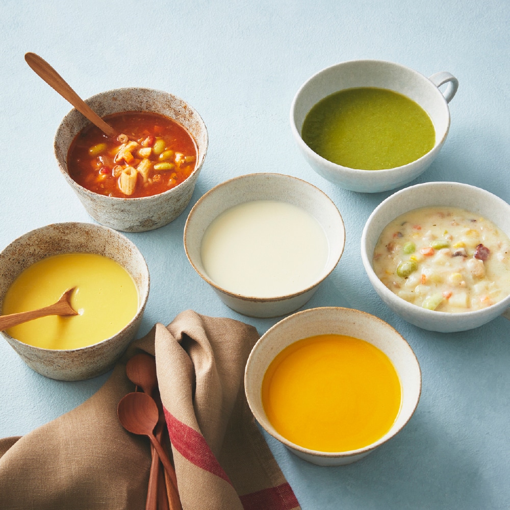 野菜を6種のスープで楽しむセット