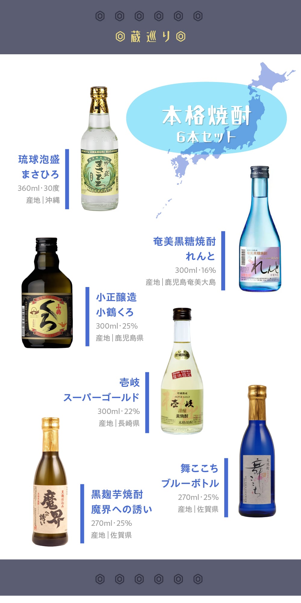 本格焼酎 蔵巡りセット